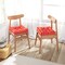 Set of 2 Outdoor Indoor Chair Cushions with Thick Cotton Filling and Reversible Design